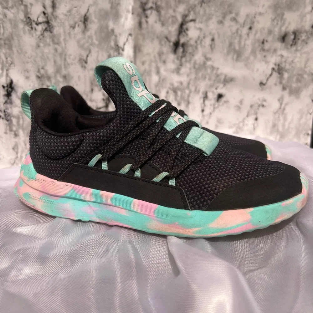 Adidas Black and Green Sneakers with Breathable Mesh